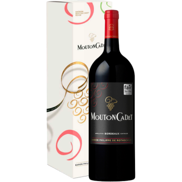 Magnum Mouton Cadet 2023 Estuche Regalo - Baron Philippe de Rothschild - Burdeos - Vino Tinto - 1.5L
