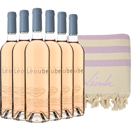 Pack 6 Botellas Château Léoube Rosé 2025 + 1 Fouta Léoube - De Regalo Pack 6 Botellas Château Léoube Rosé 2025 + 1 Fouta Léoube - De Regalo