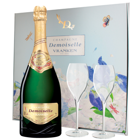Champagne Vranken - Demoiselle EO - Brut Tête de Cuvée - estuche 2 copas Champagne Vranken - Demoiselle EO - Brut Tête de Cuvée - estuche 2 copas